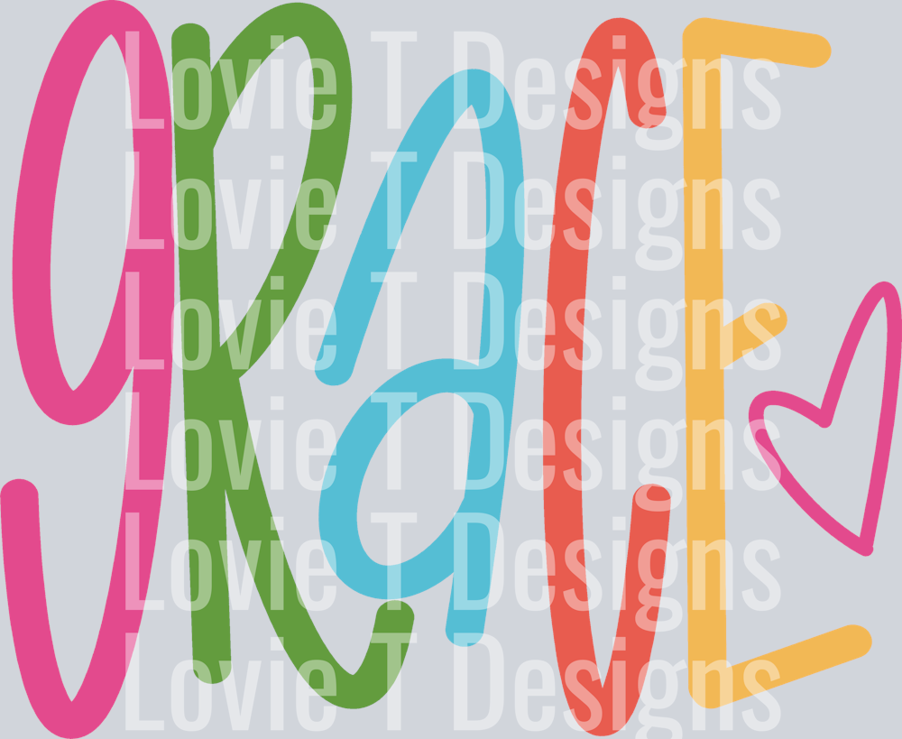Extended Grace Lettering GRACE LETTERING – Lovie T Designs