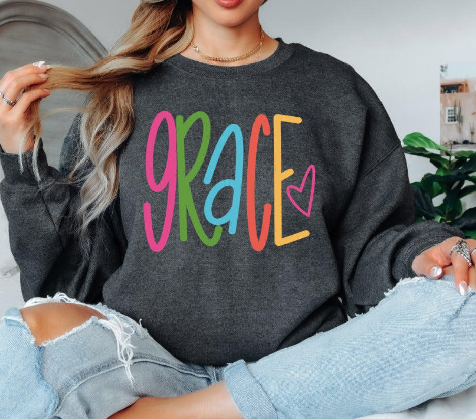 Grace Lettering Faith DTF transfer design