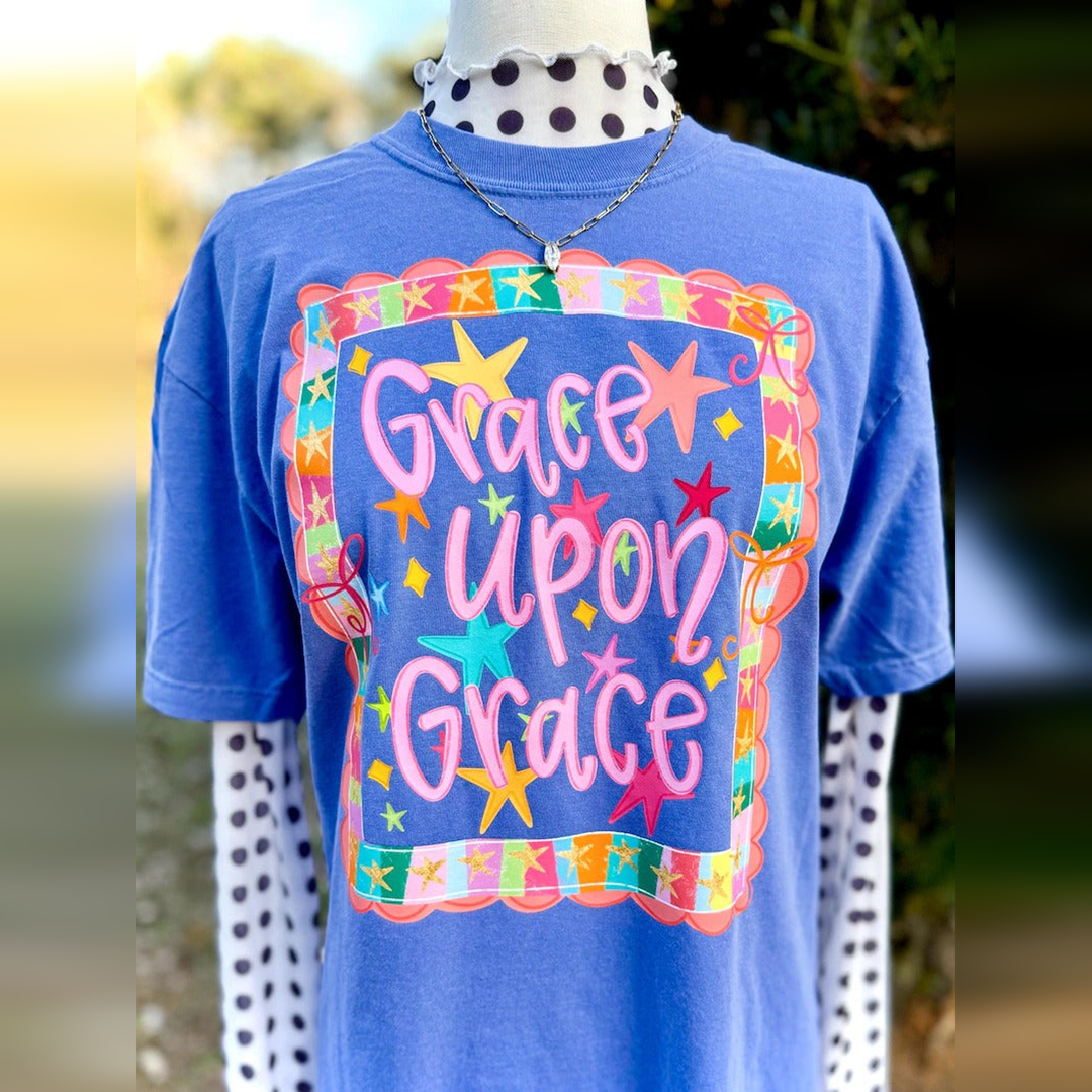 Grace Upon Grace Colorful Frame – DTF Transfer – product image