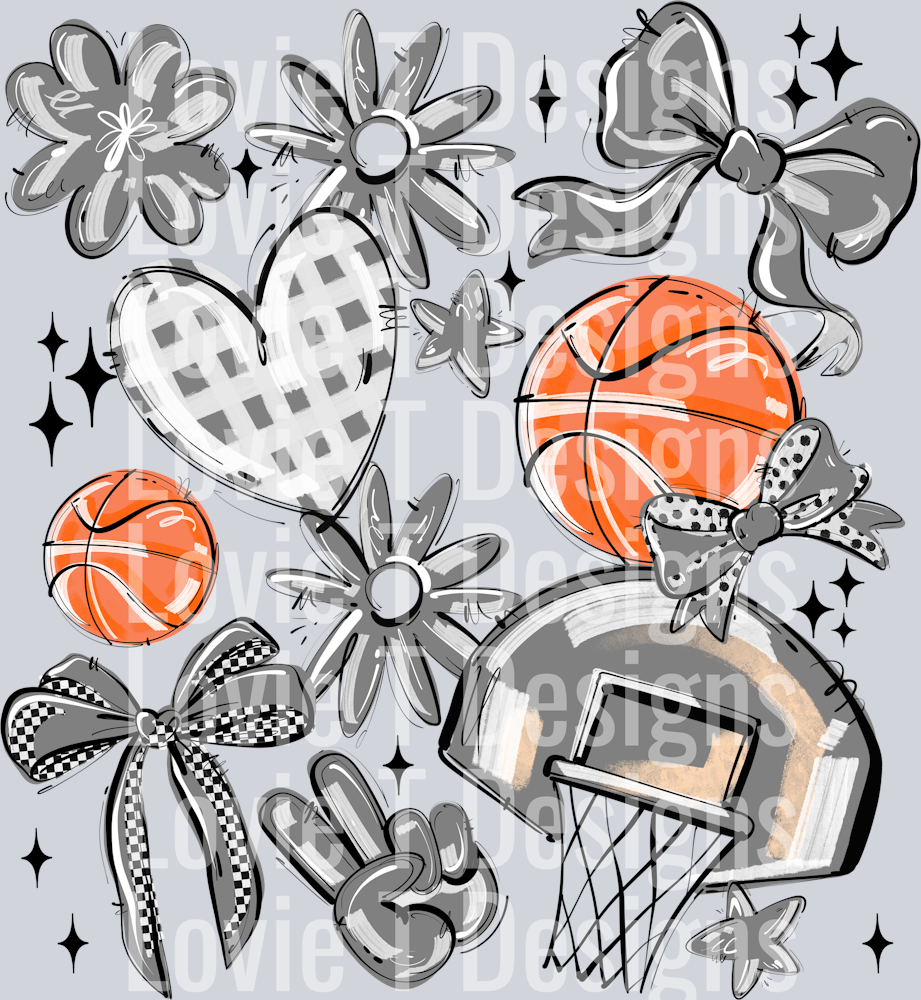 GRAY PLAY BALL BASKETBALL COLLAGE