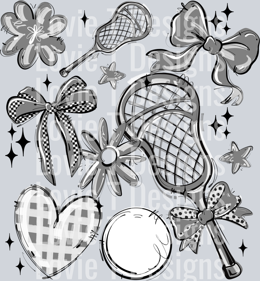 GRAY PLAY BALL LACROSSE COLLAGE