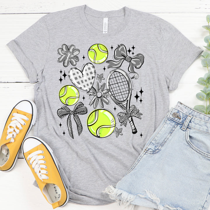 GRAY PLAY BALL TENNIS COLLAGE