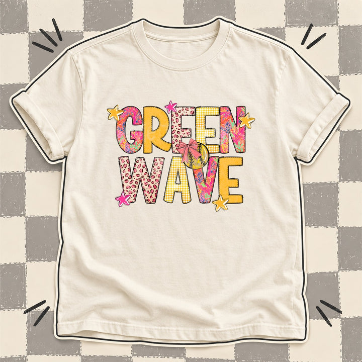Green Wave Mixed Doodle Softball Mascots – Softball Brights DTF transfer mockup