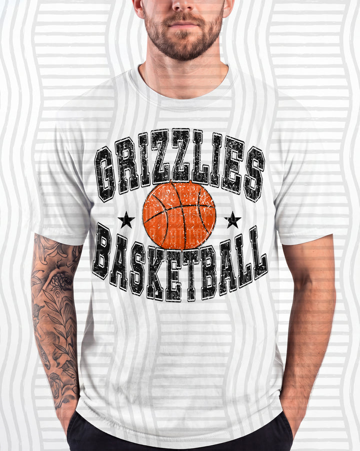 Grizzlies Basketball Varsity Mascots DTF transfer