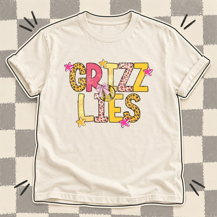Grizzlies Mixed Doodle Softball Mascots – Sunshine Leopard DTF transfer mockup
