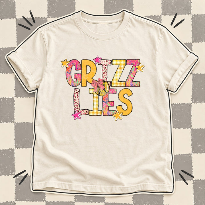 Grizzlies Mixed Doodle Softball Mascots – Softball Brights DTF transfer mockup