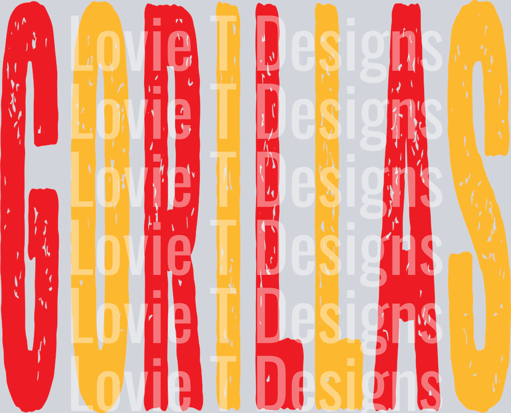 GRUNGE GORILLAS RED AND YELLOW