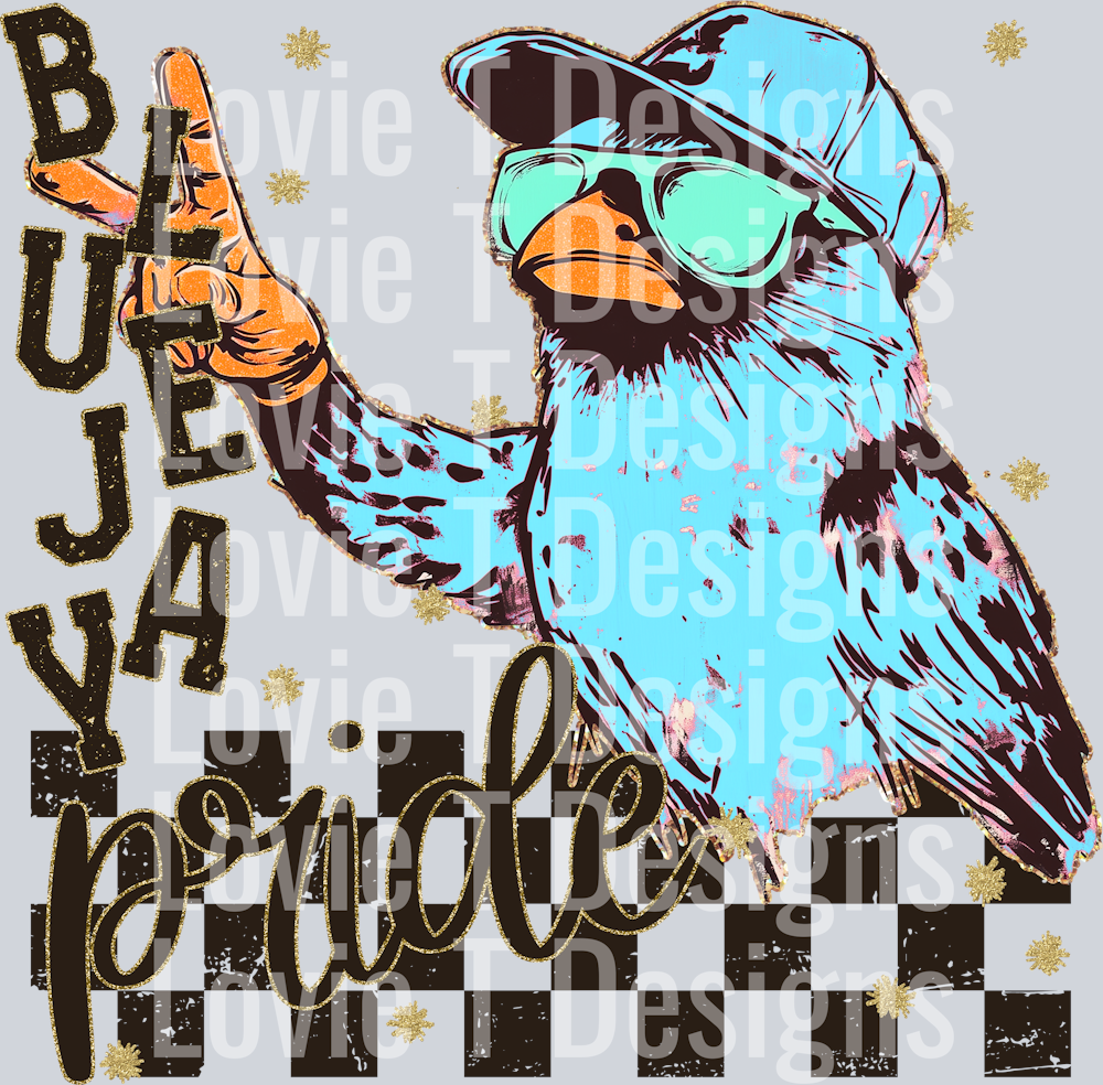 GRUNGE MASCOTS BLUEJAY