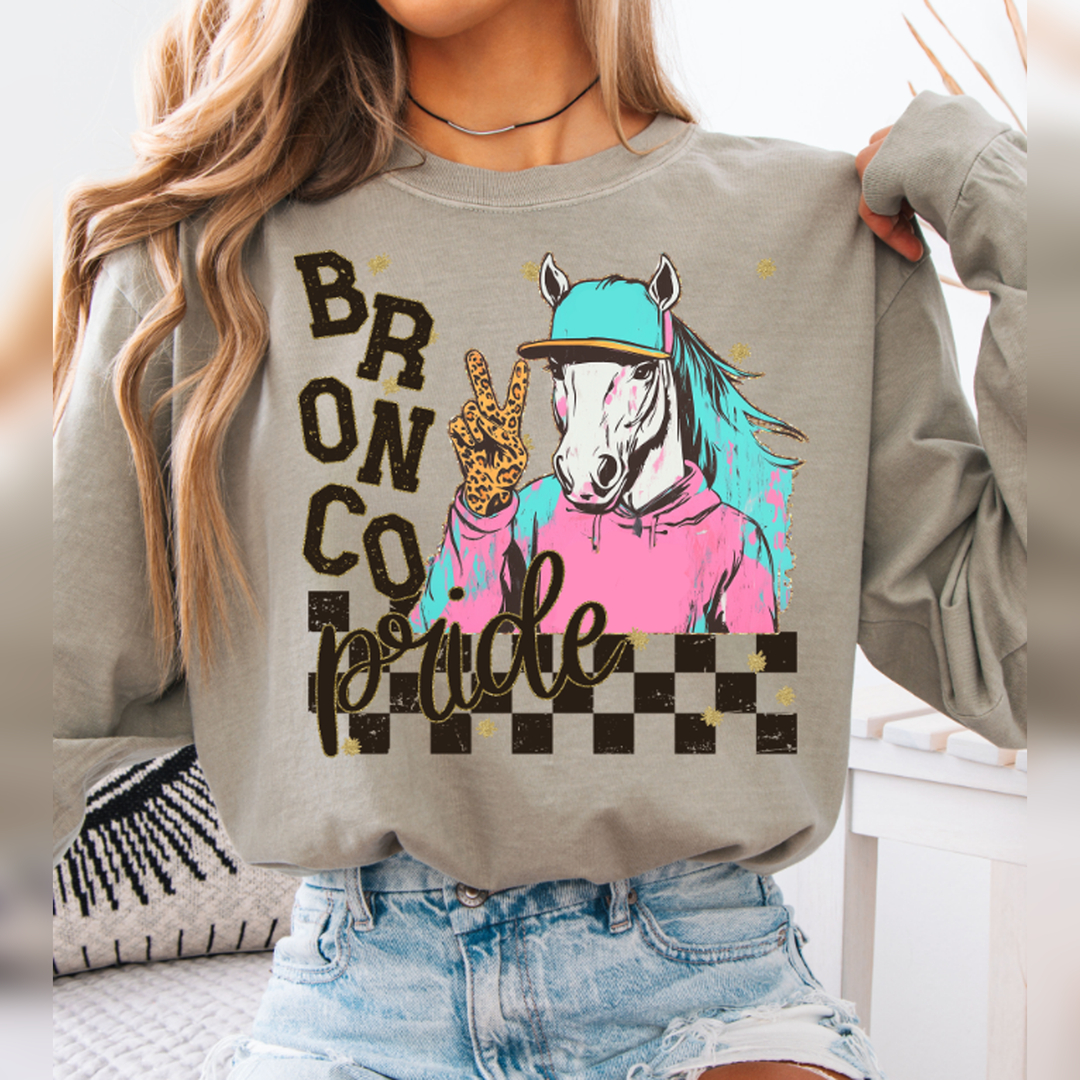 Grunge Mascots Bronco – DTF Transfer – product image