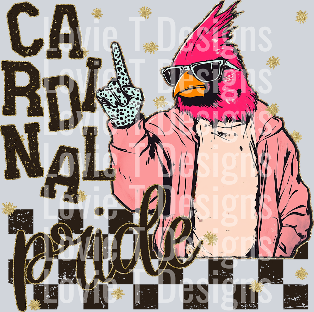 GRUNGE MASCOTS CARDINAL