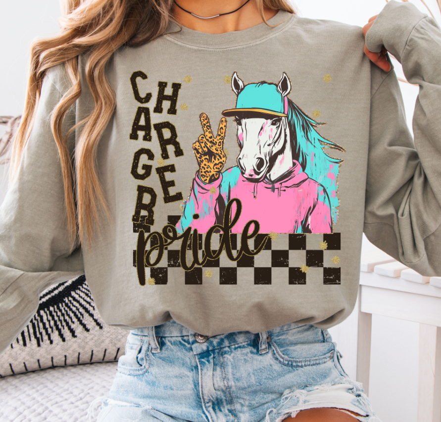 Grunge Mascots Charger DTF transfer design – image 1