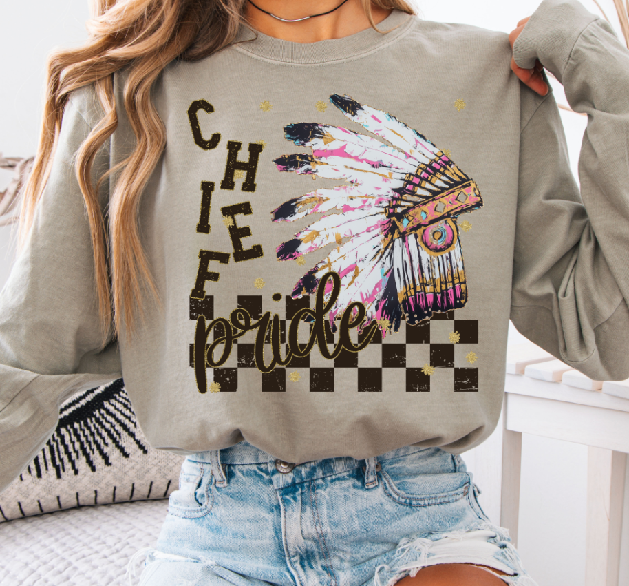 Grunge Mascots Chief DTF transfer design – image 1