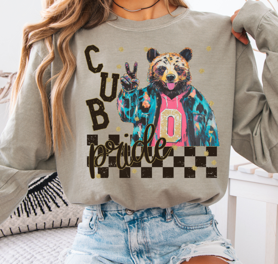 Grunge Mascots Cub DTF transfer design – image 1