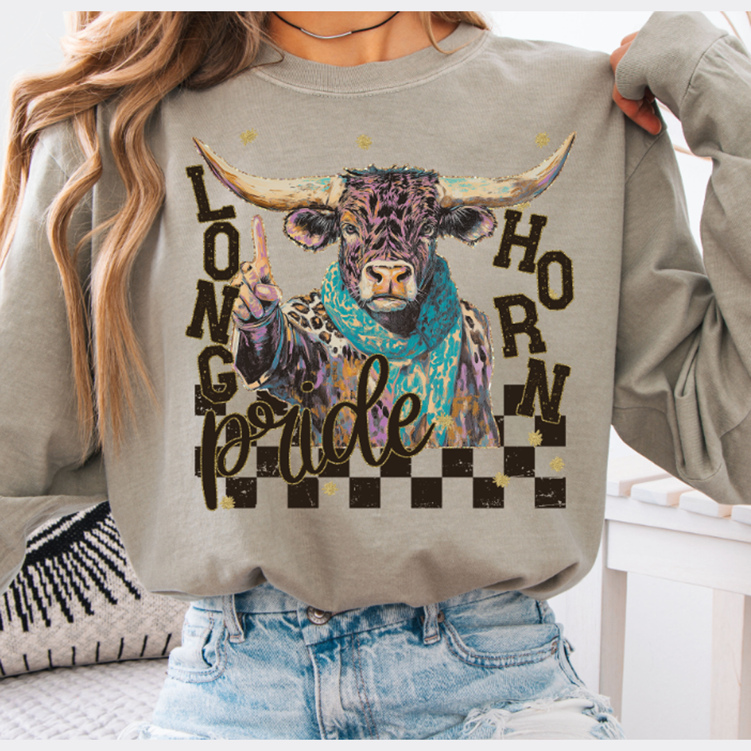 Grunge Mascots Longhorn – DTF Transfer – product image