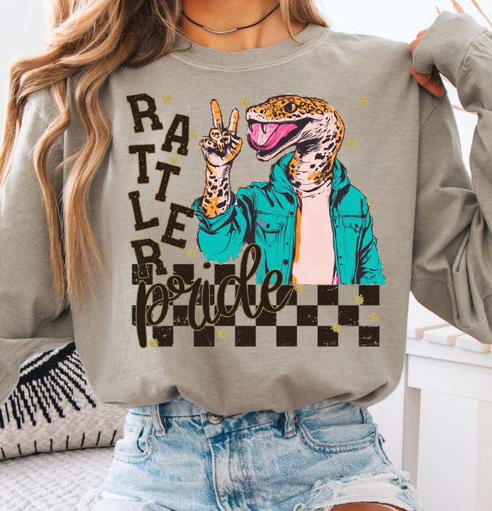 Grunge Mascots Rattler DTF transfer design – image 1