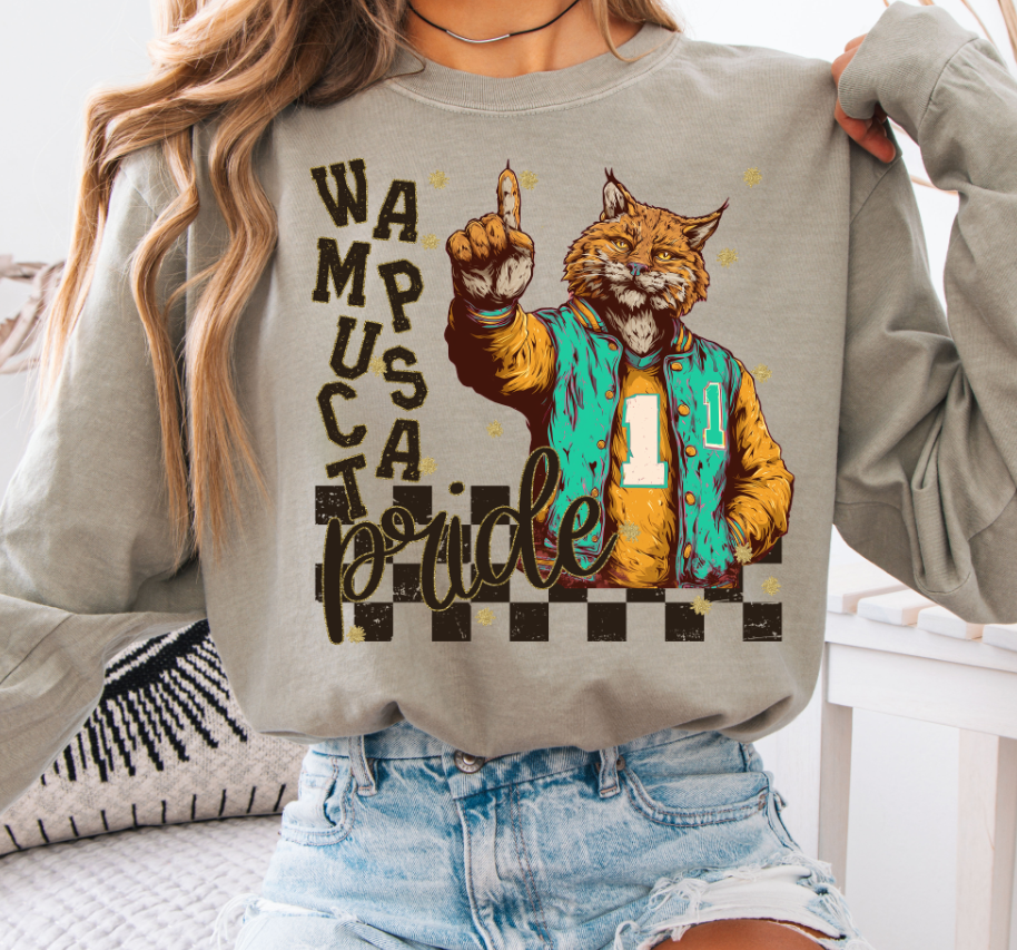 Grunge Mascots Wampus Cat DTF transfer design – image 1
