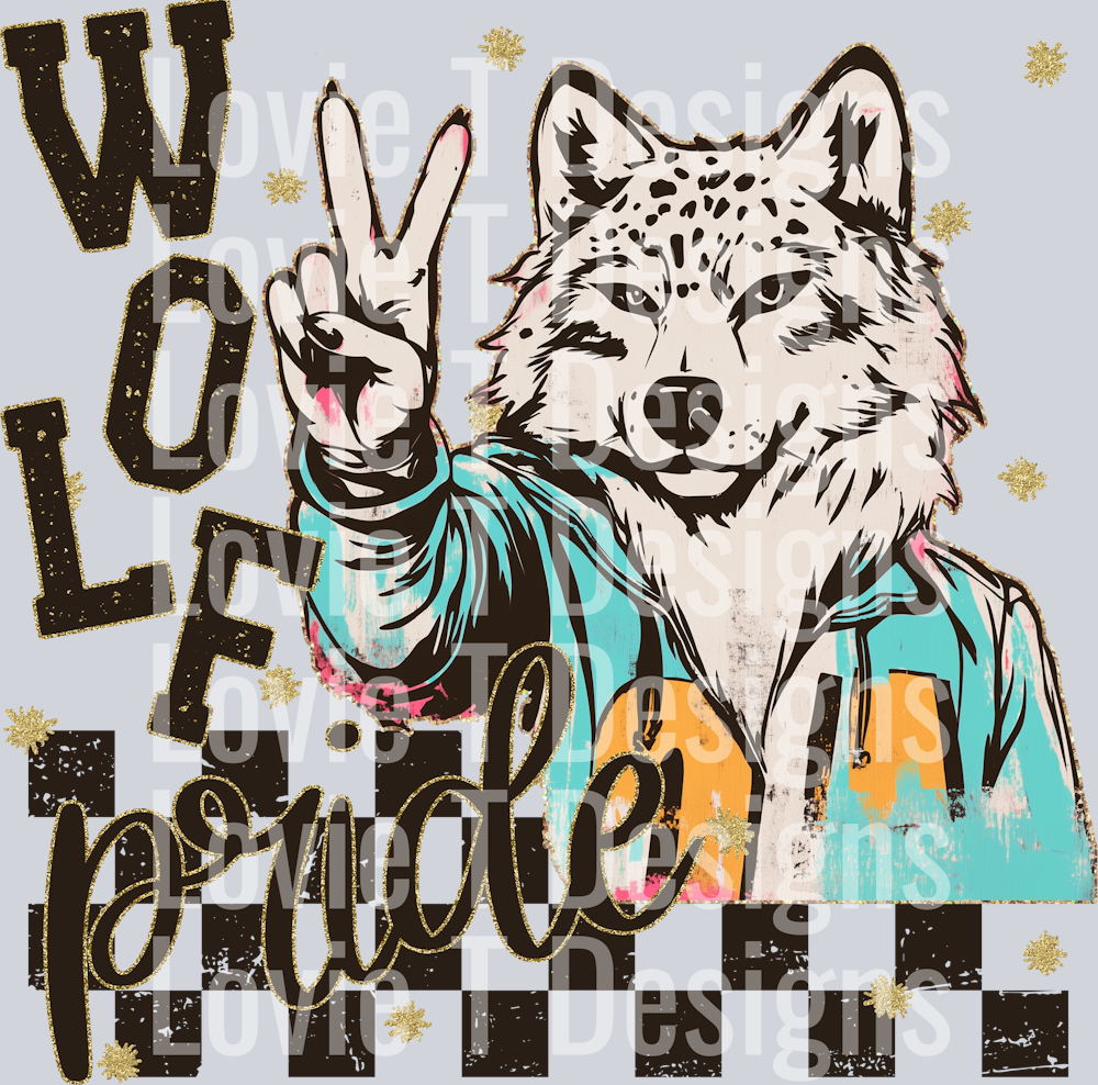 GRUNGE MASCOTS WOLF
