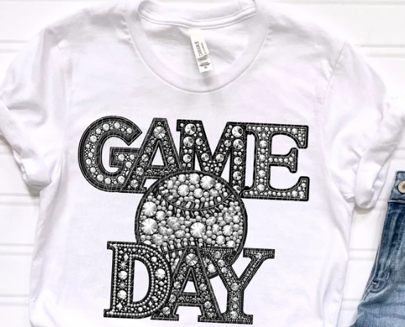 Game Day Baseball Rhinestone-[DTF Transfer]-Lovie T Designs