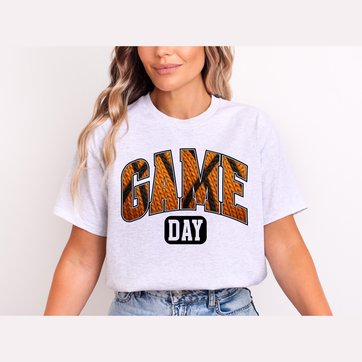 Game Day Faux Basketball Yarn – DTF Transfer – product image