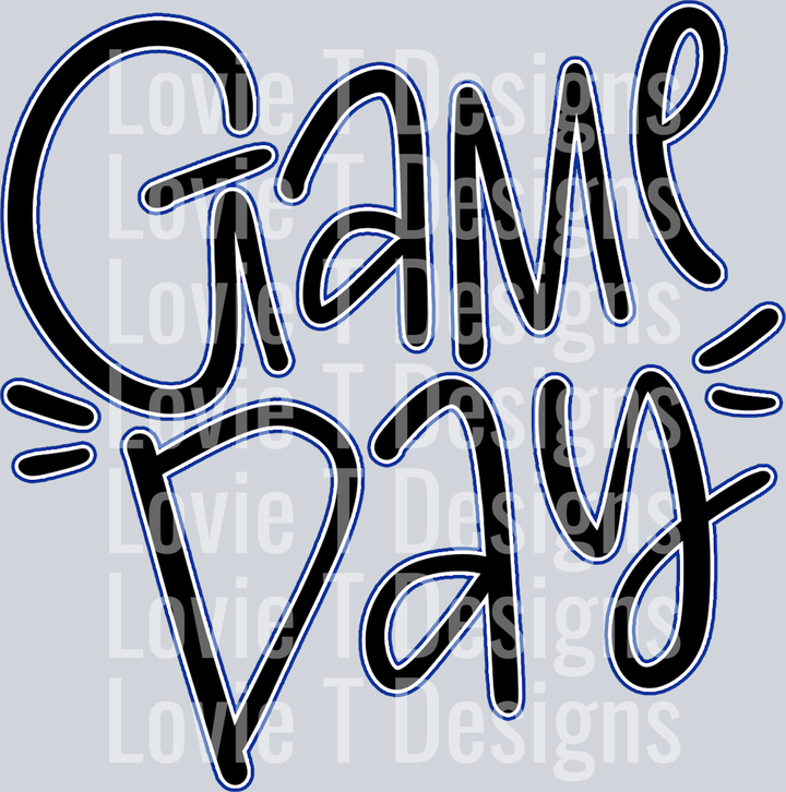 GAME DAY POCKET LETTERING BLUE