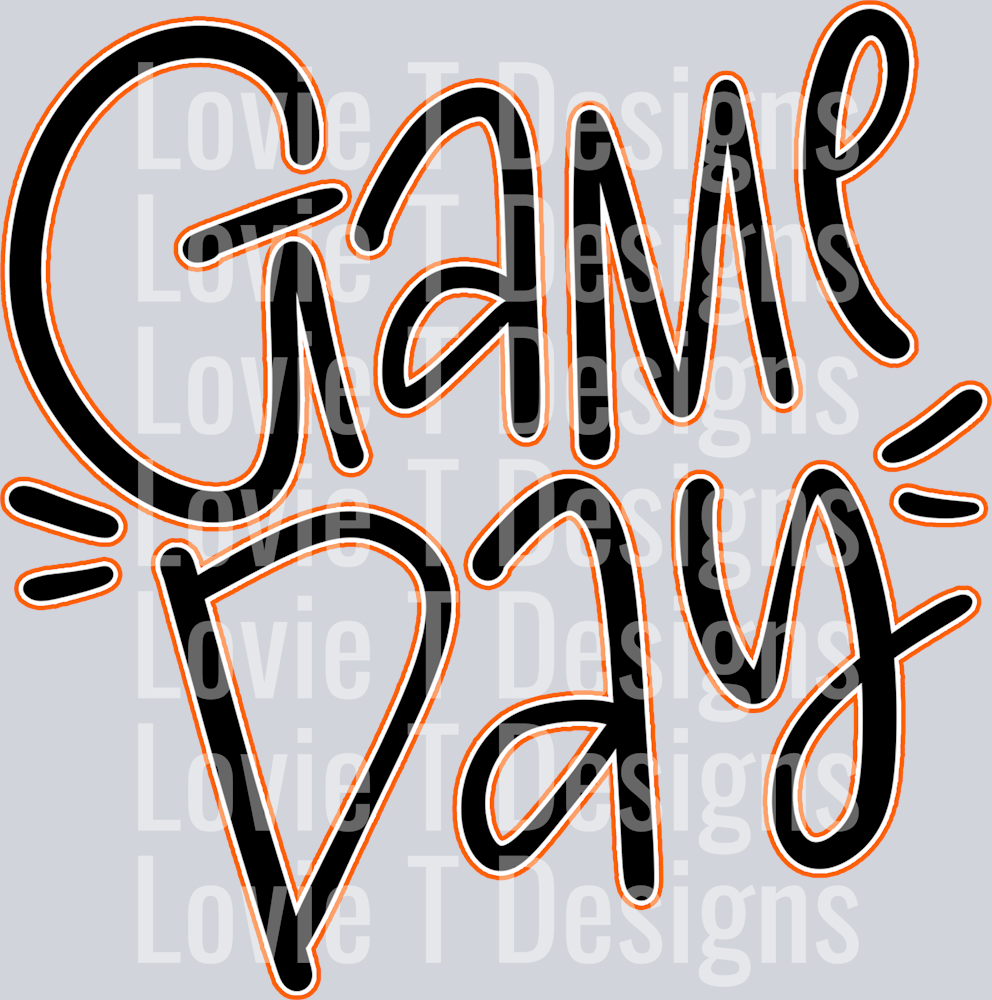 GAME DAY POCKET LETTERING ORANGE