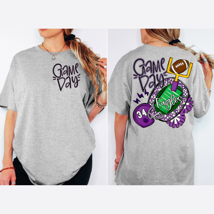 Game Day Pocket Lettering Purple – DTF Transfer – product image