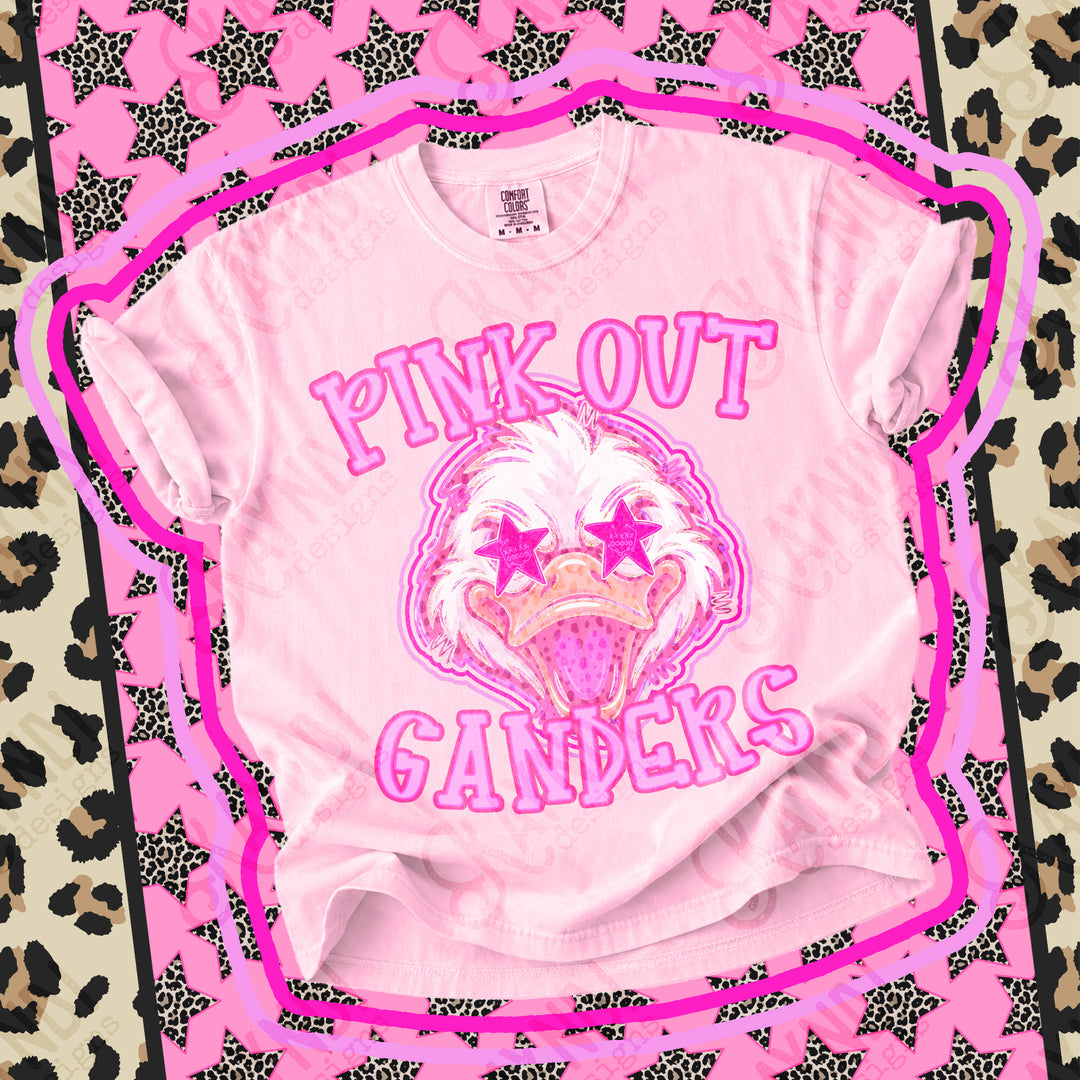 Ganders Pink Out Mascots mascot DTF transfer