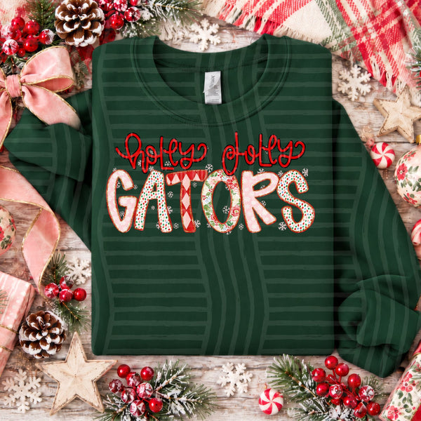 Holly Jolly Confetti Mascots Gators design