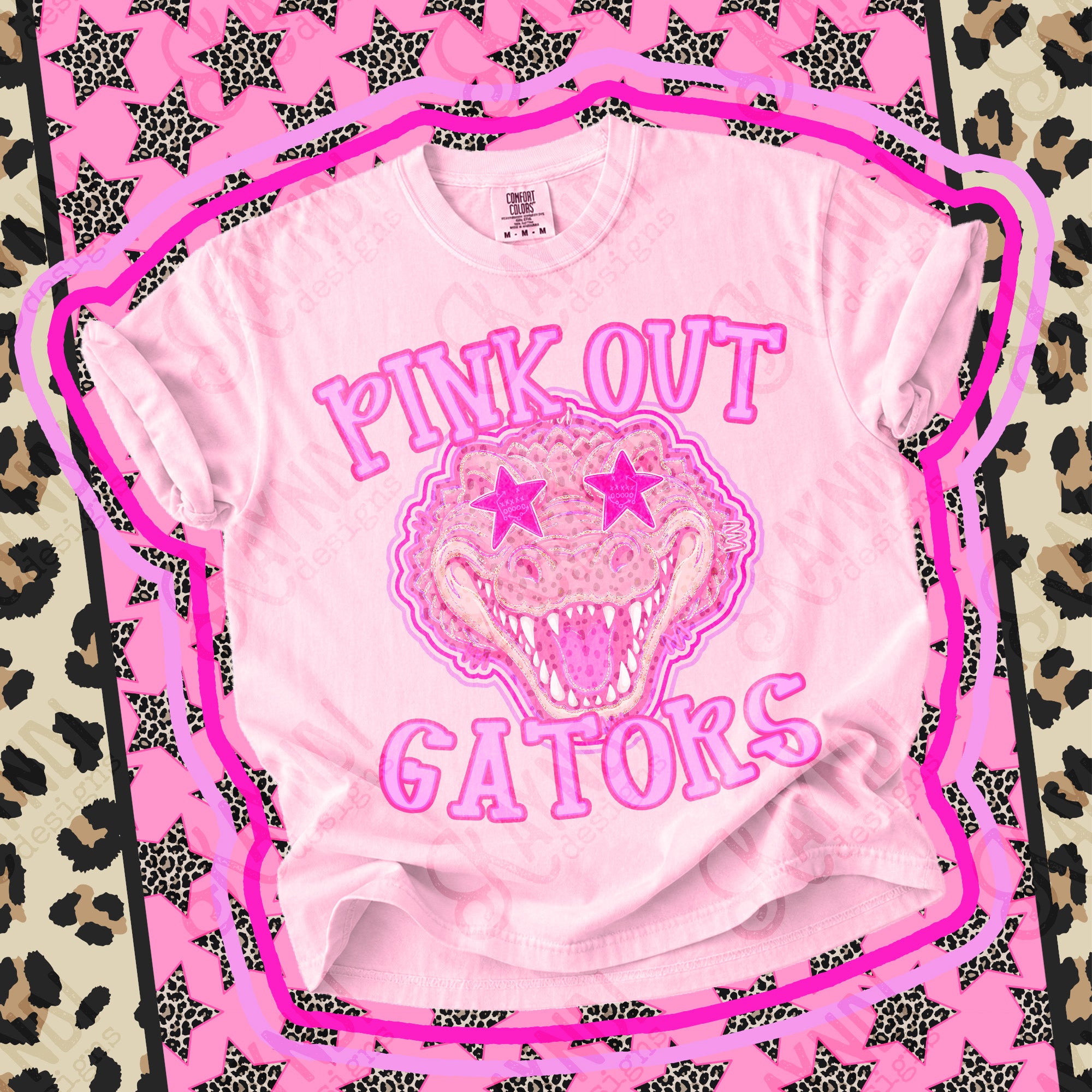 Pink Out Mascots Gators mockup