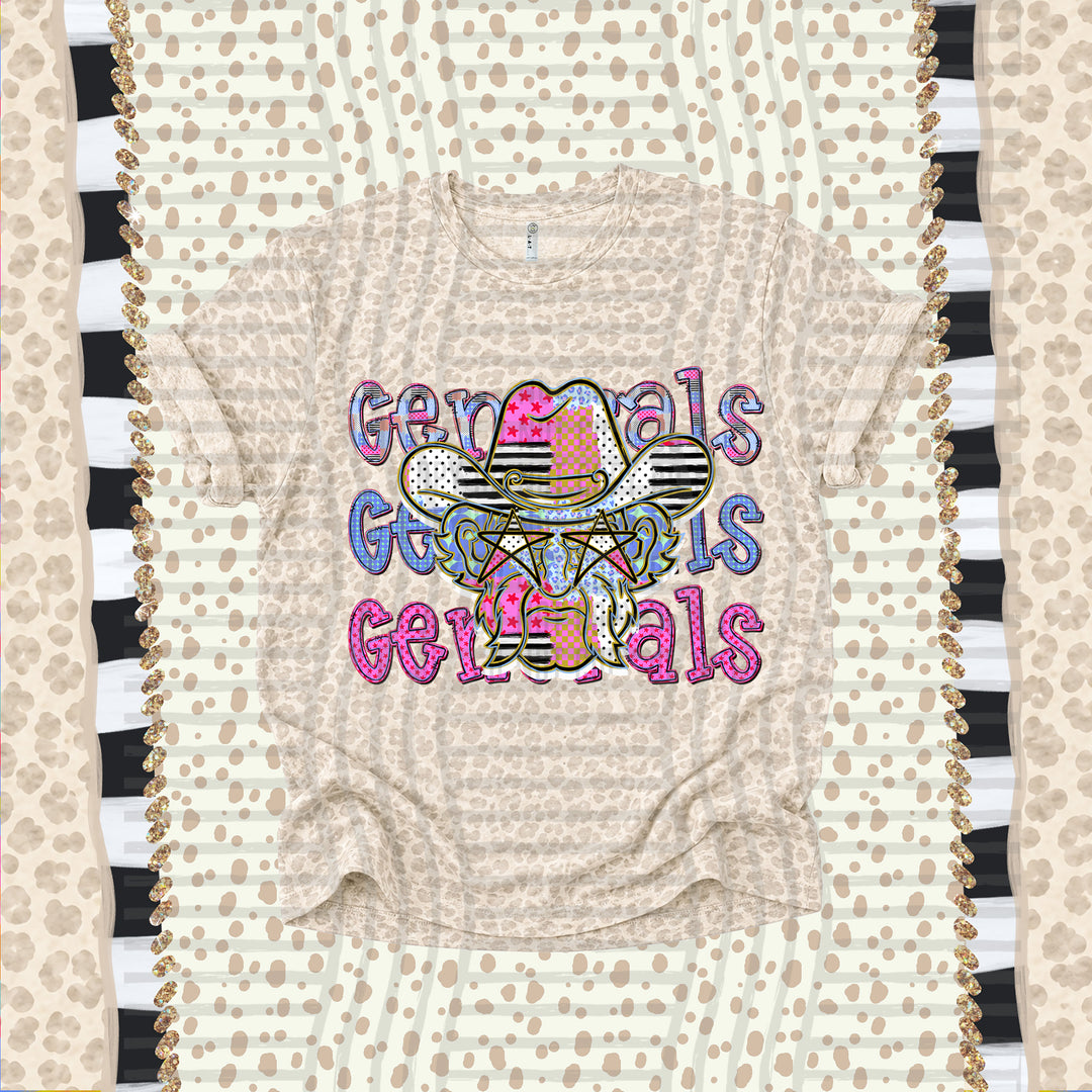 Generals Dolly Doodle mascot DTF transfer