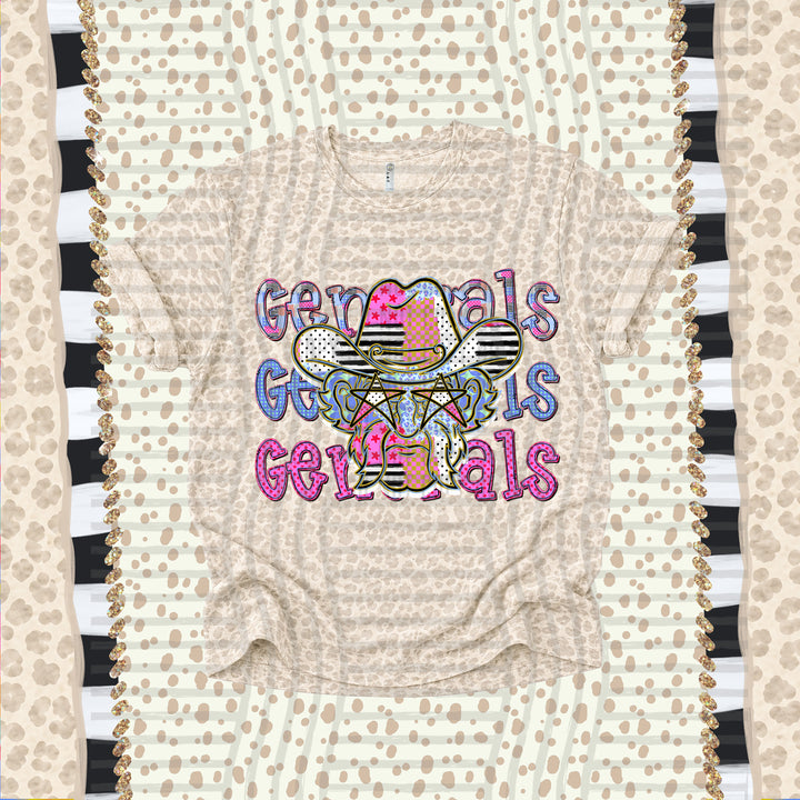 Generals Dolly Doodle mascot DTF transfer