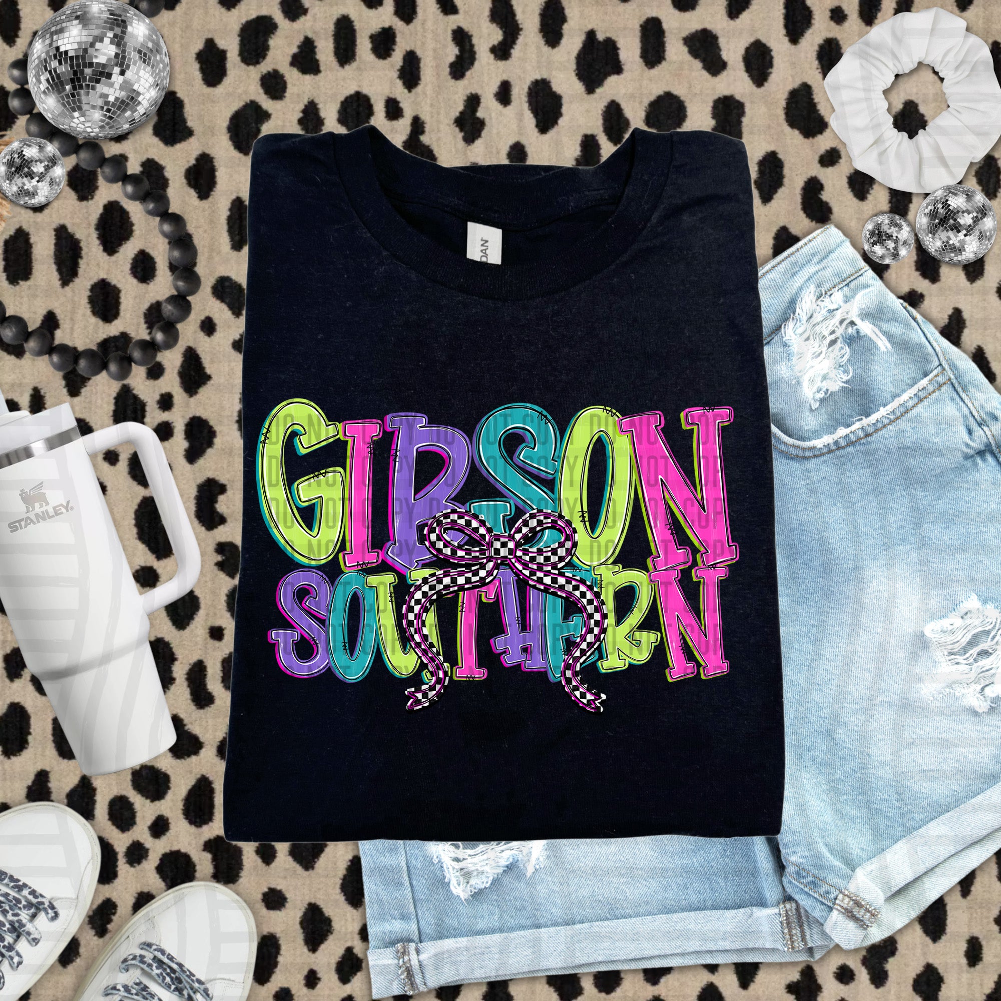 Checker Neons Stacked Mascots Gibson Southern design