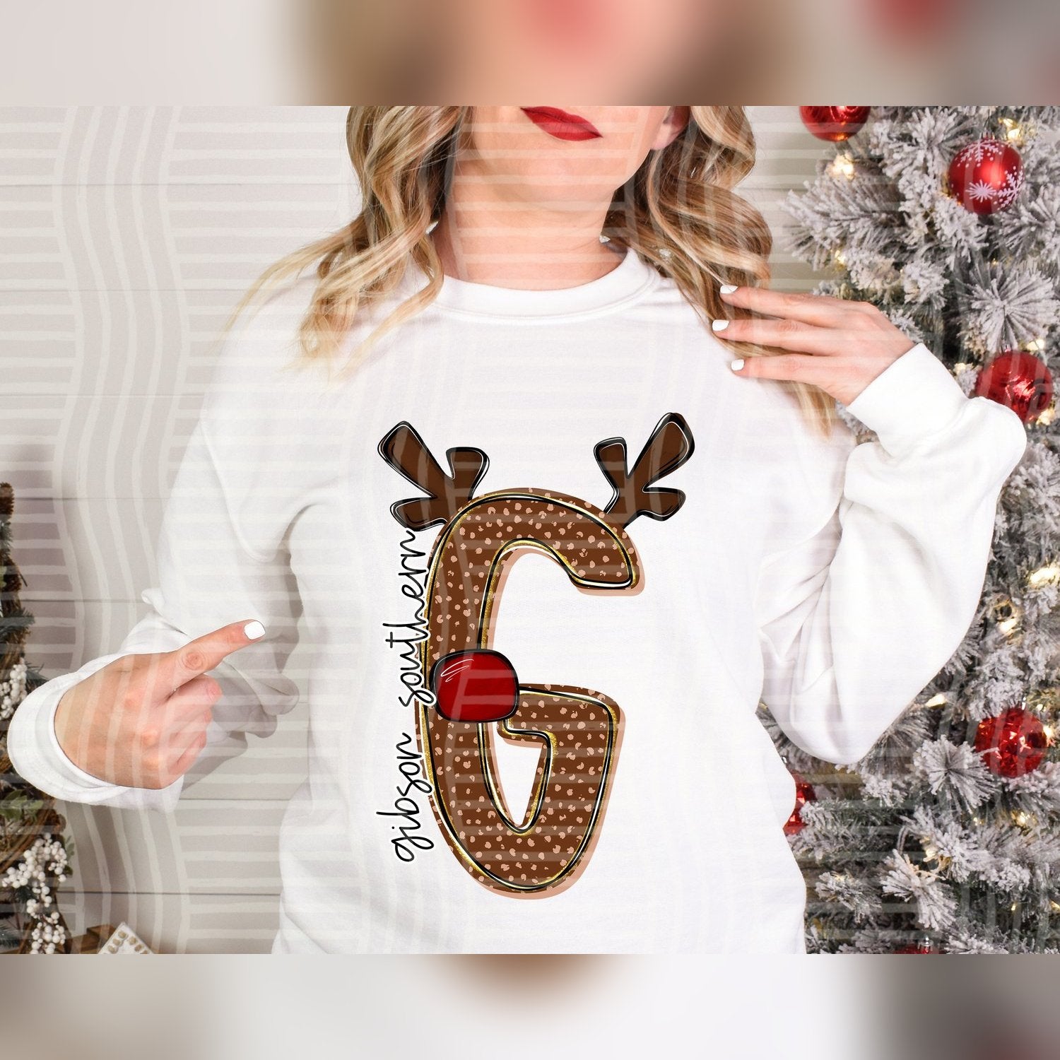 Deer Antler Initial Mascots Gibson Southern design
