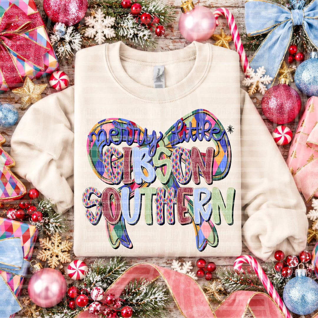 Gibson Southern Merry Little Mascots DTF transfer