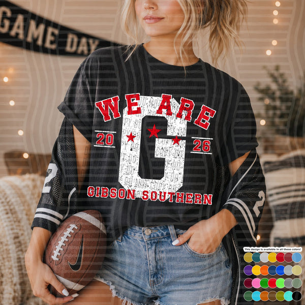 Varsity Initials White Outline Mascots Gibson Southern design