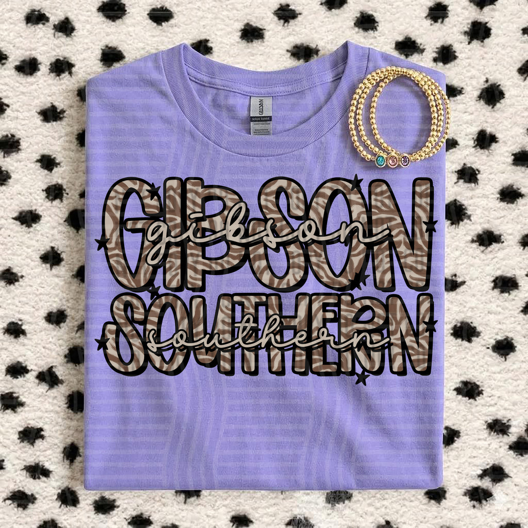 Gibson Southern Zebra Mascots DTF transfer