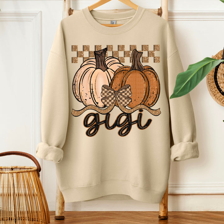 GIGI FALL CHECKERED GLITTER PUMPKIN