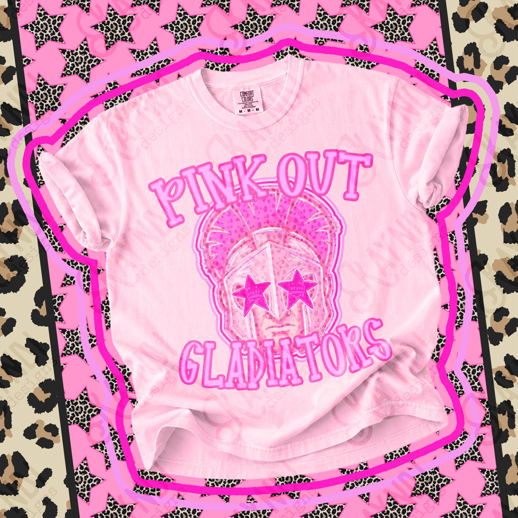 Pink Out Mascots Gladiators mockup
