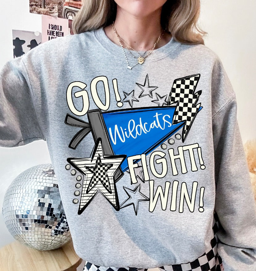 GO FIGHT WIN BLUE  CUSTOM TEAM NAMES