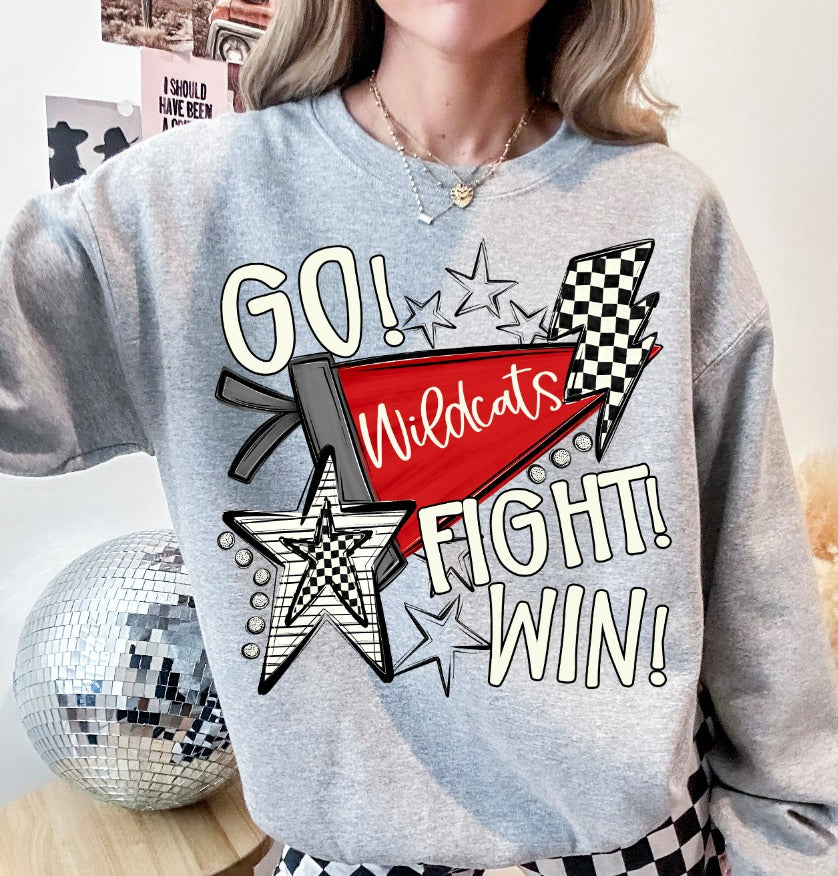 GO FIGHT WIN RED   CUSTOM TEAM NAMES