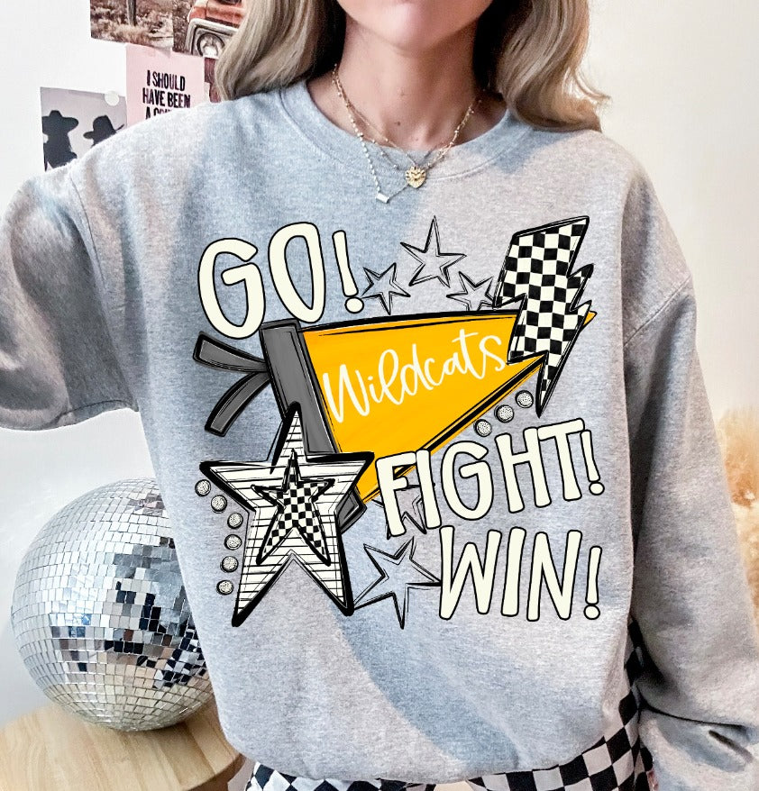 GO FIGHT WIN YELLOW GOLD   CUSTOM TEAM NAMES
