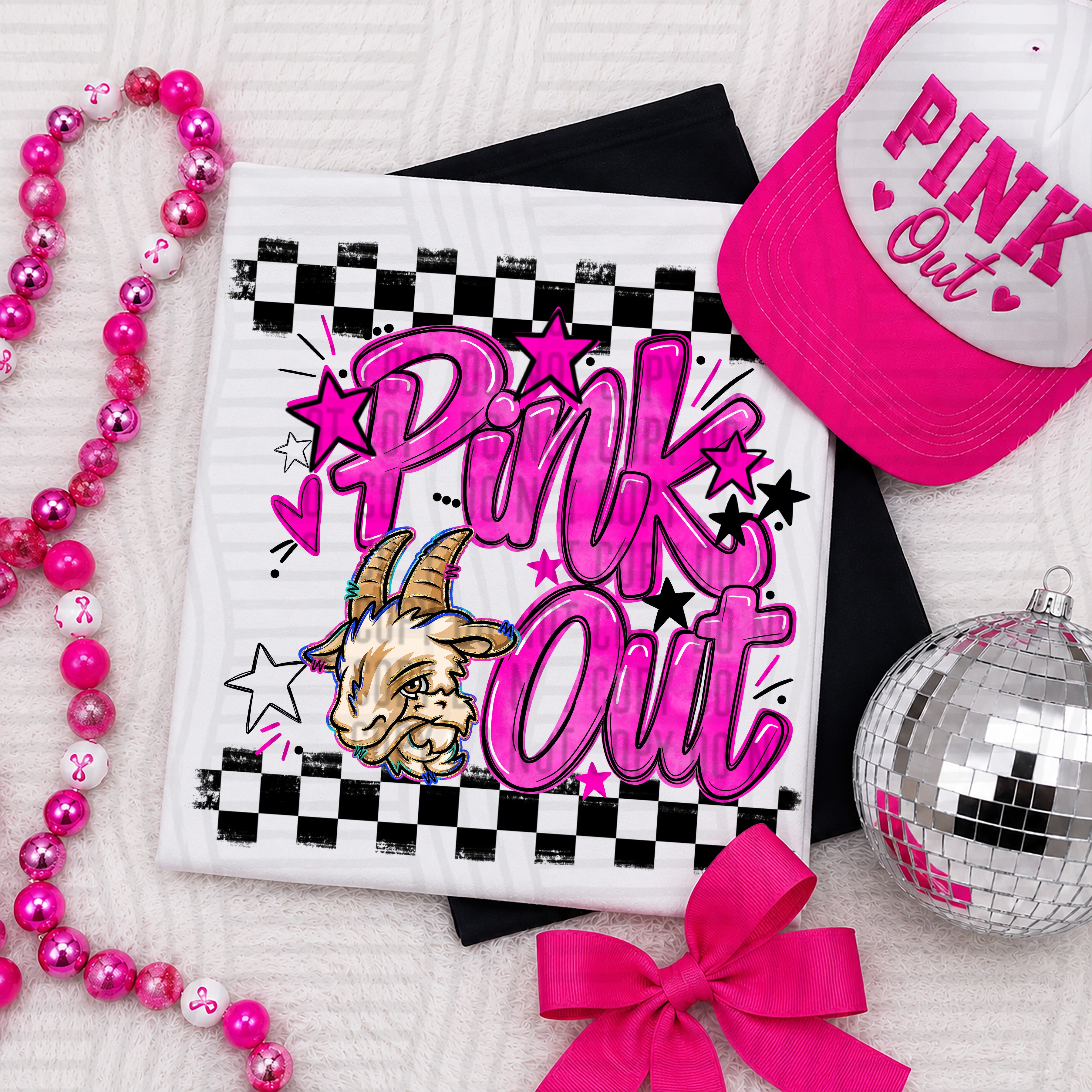 Pink Out Mascots CC Goats design