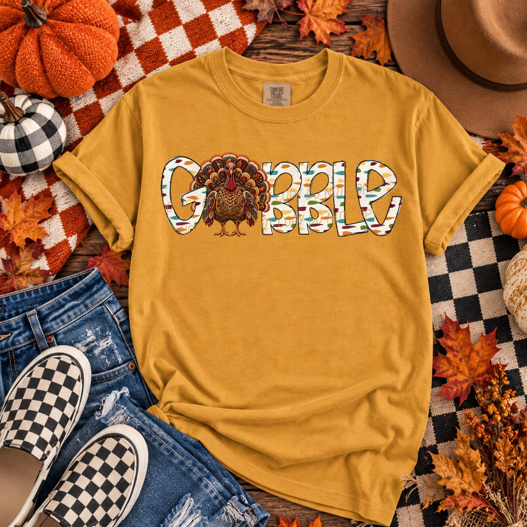 Gobble Turkey 2 DTF transfer mockup