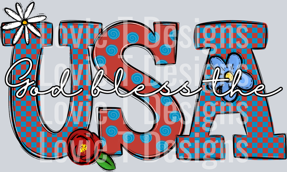 God bless the USA floral