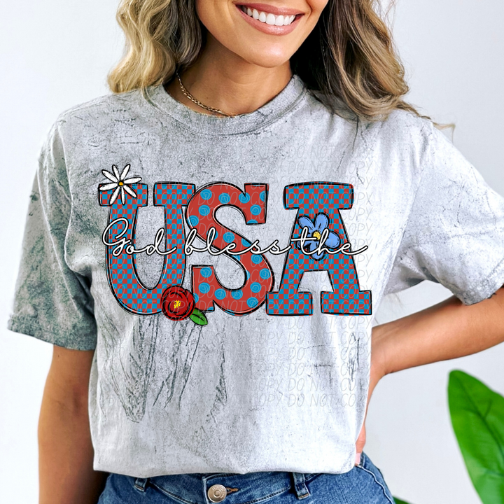 GOD BLESS THE USA FLORAL