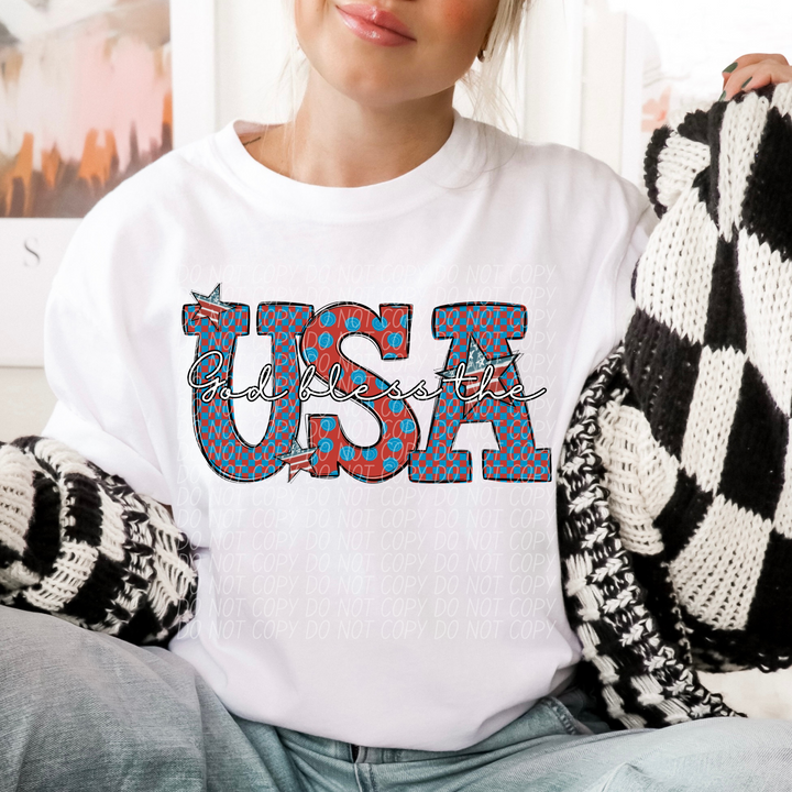 GOD BLESS THE USA STARS