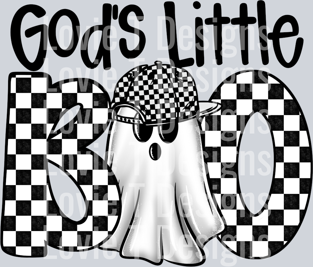 Gods Little Boo Blk Checkered