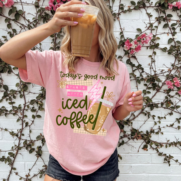 Today's Good Mood Starts After Iced Coffee DTF transfer – mockup