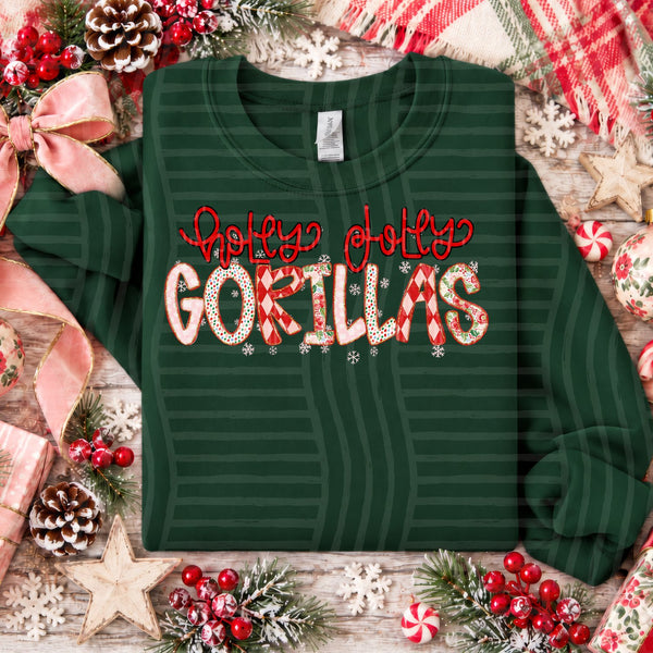 Holly Jolly Confetti Mascots Gorillas design