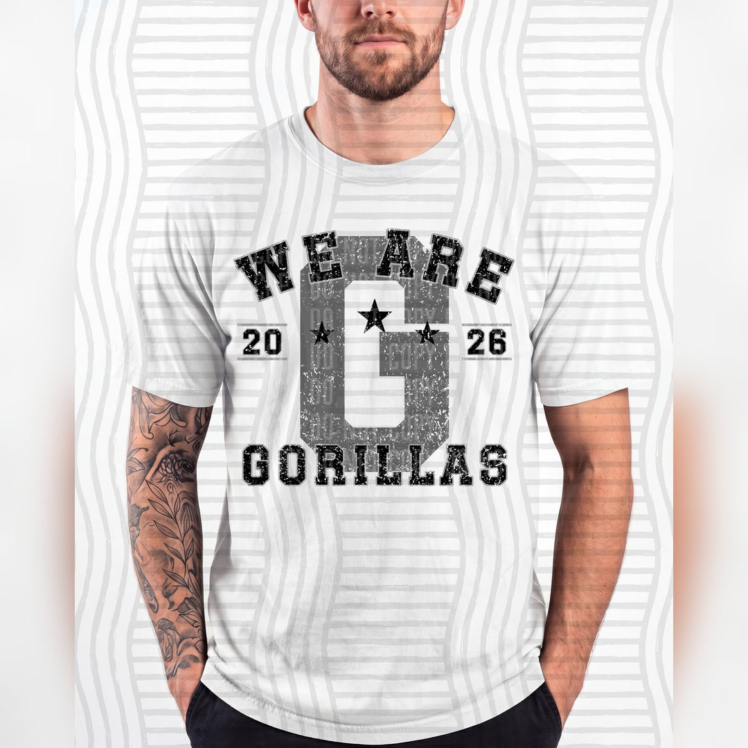 Gorillas Varsity Initials Mascots DTF transfer